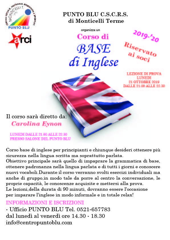 Corso di lingua inglese Monticelli Terme